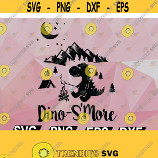 Dino SMore svg png dxf eps cutting file for cricut digital Design 103