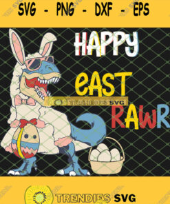 Dinosaur Easter Day Happy East Rawr T Rex SVG PNG DXF EPS 1