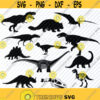 Dinosaur SVG Bundle T Rex Vector Images Silhouette Clip Art Dinosaurs SVG Files For Cricut Eps Png dxf Stencil ClipArt Dinosaur t rex svg Design 582