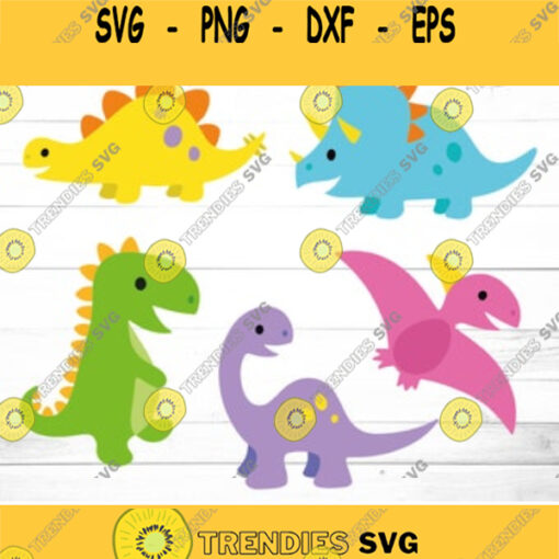 Dinosaur SVG bundle Baby Dinosaur Svg Birthday Pack Jurassic T Rex Steg Bront Dino Theme Clipart Baby Shower Svg Files New Baby Svg Fil