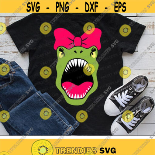 Dinosaur Svg T Rex Face Svg Birthday Cut Files Funny Halloween Svg Dxf Eps Png Kids Baby Clipart Girls Shirt Design Silhouette Cricut Design 2629 .jpg