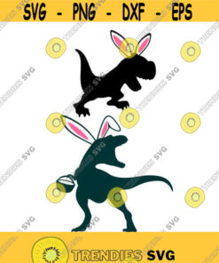 Dinosaur Bunny Easter Cuttable Design Pack Svg Png Dxf Eps Designs Cameo File Silhouette Design 413