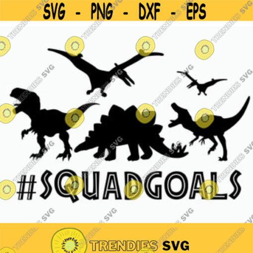 Dinosaur squad svg Dinosaur svg T rex svg Dino birthday party Dino squad svg Cut files svg dxf pdf png