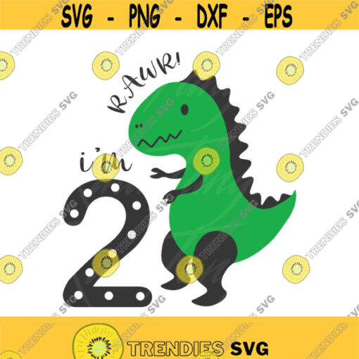 Dinosaur svg Im 2 svg rawr svg png dxf Cutting files Cricut Cute svg designs print Design 787