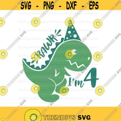 Dinosaur svg im 4 svg rawr svg birthday svg png dxf Cutting files Cricut Funny Cute svg designs print for t shirt quote svg Design 728