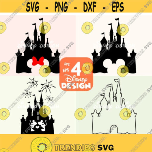 Disney Castle svg Disney Castle Fireworks svg Disney Castle with Mickey head Disney files for Cricut and Silhouette Design 153