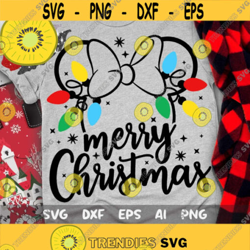 Disney Christmas Svg Xmas Lights Minnie Svg Christmas Trip Cut files Svg Dxf Png Eps Design 125 .jpg