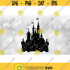 Disney Clipart Distressed or Grunge Black Magic Kingdom Castle Silhouette Inspired by Disneyland Disneyworld Digital Download SVG PNG Design 1173