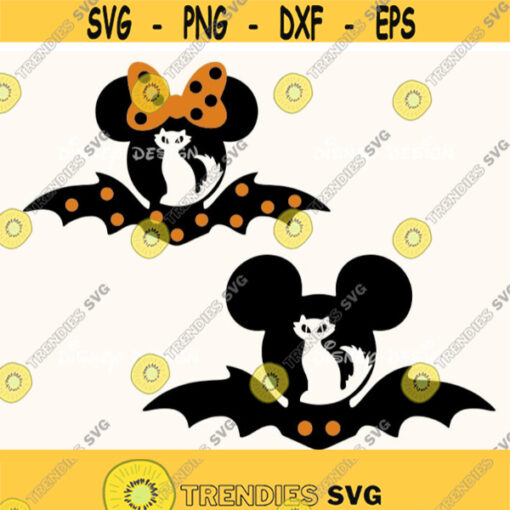 Disney Halloween SvgHalloween SvgDisney SvgMickey and Minnie Mouse Bat SvgWitch Day SvgMickey SvgMinnie SvgDigital CricutSilhouette Design 376