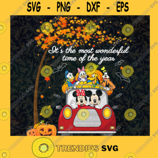 Disney Its the most Wonderful time of the year Fall Halloween SVG PNG EPS DXF Silhouette Cut Files For Cricut Instant Download Vector Download Print File
