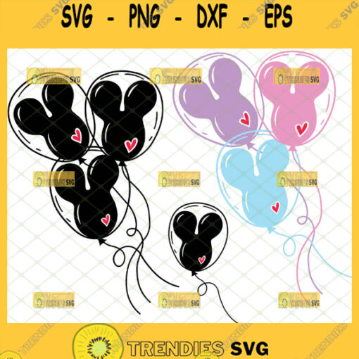 Disney Mickey Balloon Svg Bundle 1