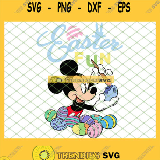 Disney Mickey Mouse Fun Painting Easter Eggs SVG PNG DXF EPS 1