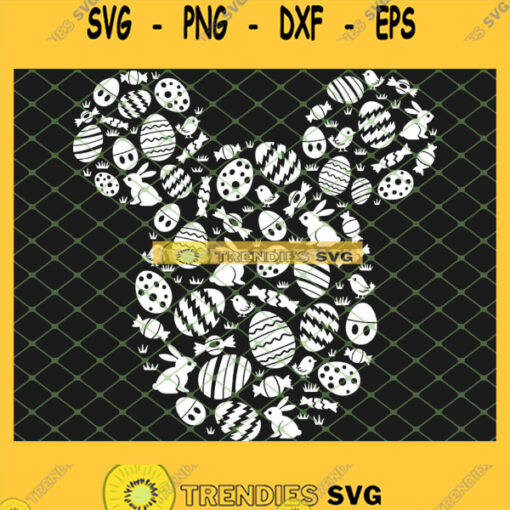 Disney Mickey Mouse Icon White Bunnies Easter SVG PNG DXF EPS 1
