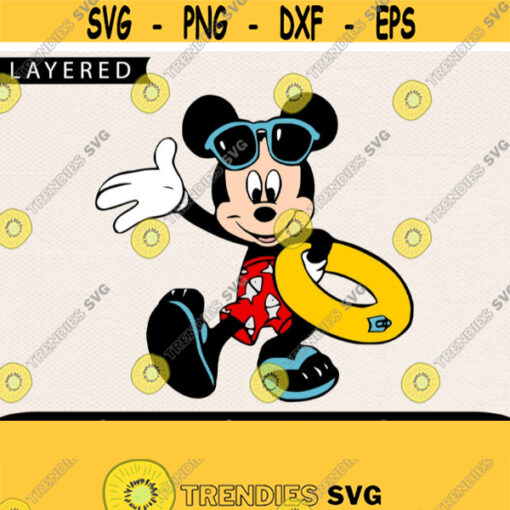 Disney Mickey Summer Svg Holiday Svg Mickey Mouse Svg Mickey Svg Summer Svg Disney Svg Cricut Files Disney Summer Svg Design 138