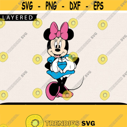 Disney Minnie Svg Minnie Heart Svg Minnie Svg Love Svg Disney Svg Minnie Mouse Svg Cricut Files Svg For Girl Design 294
