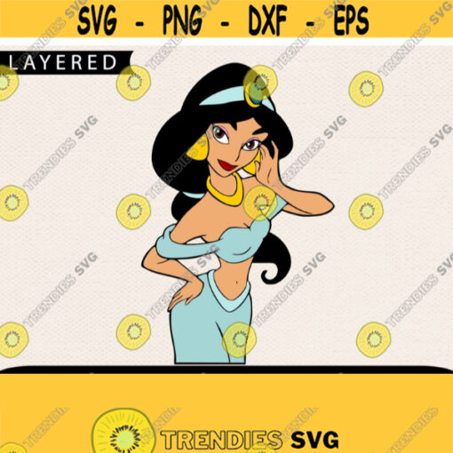 Disney Princess Jasmine Svg Cricut Files Disney Svg Aladdin Svg Princess Svg Svg For Girl Cut File Cartoon Svg Svg For Mom Design 349