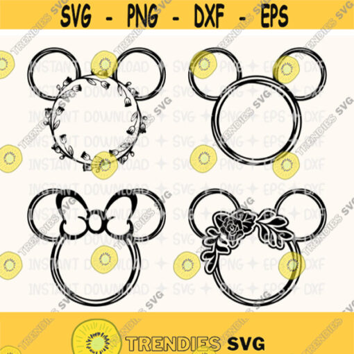 Disney SVG clipart Minnie Mouse Flower svg Minnie SVG file Disney Trip SVG Disney svg for Cricut and silhouette Disney Vacation svg Design 142