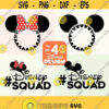 Disney Squad SVG Instant Download Cricut and Silhouette Mickey head hashtag disney squad Mickey and Minnie Head Design 199