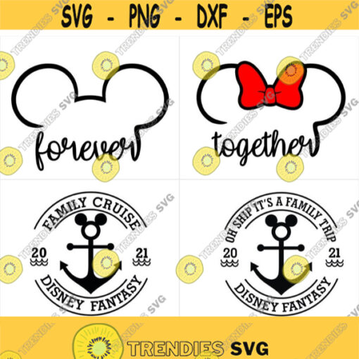 Disney Together forever svg Disney Cruise design Svg Valentine cut file Disney shirt SVG PNG Cricut Silhouette Cut File Clip art Design 274