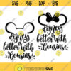 Disney is better with cousins svg files Disney silhouette ears Mickey and Minnie mouse Mickey and Minnie Mouse cricut silhouette Design 14