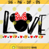 Disney love svg disney love wording svg minnie love svg mickey love svg heart love disney svg cut files cricut silhouette Design 378