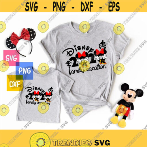 Disney svg Minnie mouse svg Family Vacation svg Disney Parks svg 2020 silhouette stencil file cricut vector cut file cutting vector files Design 48