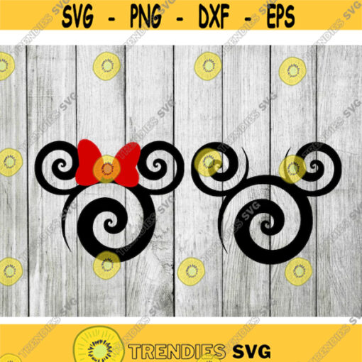 Disney swirl svg disney family vacation minnie mouse mickey mouse cut files for cricut silhouette png dxf eps svg Design 2972