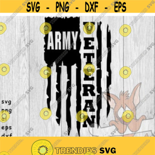 Distressed Army Veteran Vertical Flag svg png ai eps dxf DIGITAL FILES for Cricut CNC and other cut or print projects Design 125