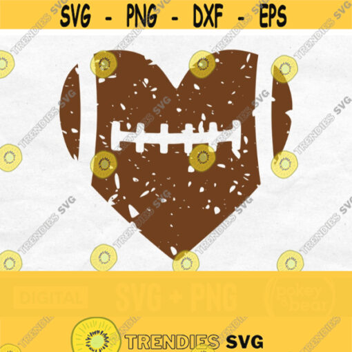 Distressed Football Heart Svg Grunge Football Svg Football Love Svg Football Shirt Svg Heart Shaped Football Png File Digital Download Design 856