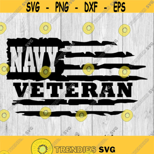 Distressed Navy Veteran Flag svg png ai eps dxf DIGITAL FILES for Cricut CNC and other cut or print projects Design 292