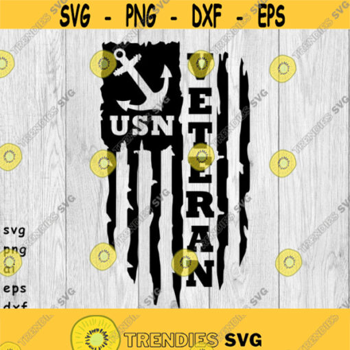 Distressed Navy Veteran Vertical Flag svg png ai eps dxf DIGITAL FILES for Cricut CNC and other cut or print projects Design 251