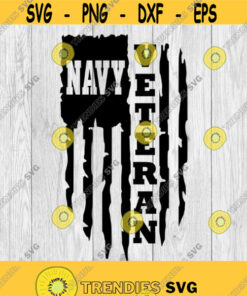 Distressed Navy Veteran Vertical Flag svg png ai eps dxf DIGITAL FILES for Cricut CNC and other cut or print projects Design 285