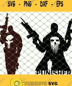 Distressed Punisher Skull Svg Png Dxf Eps 1 Svg Cut Files Svg Clipart Silhouette Svg Cricut Svg