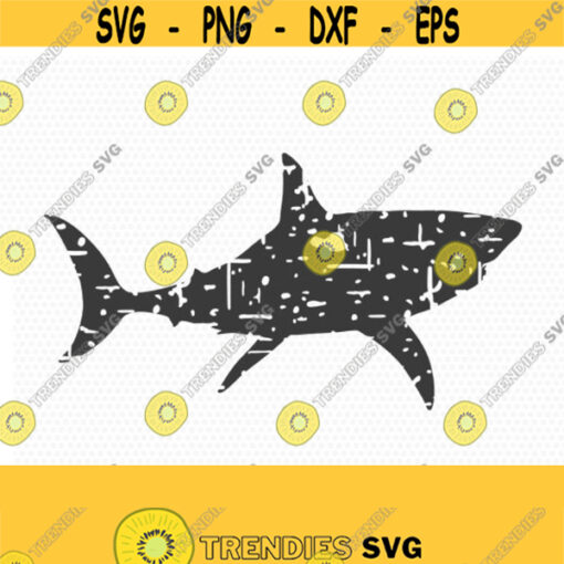 Distressed Shark Svg Shark SvgBaby Shark svg cute shark svg shark cut File svg jpg png dxf Silhouette cricut Design 557