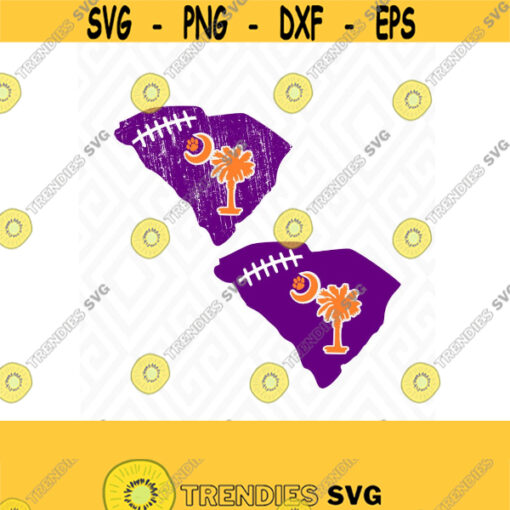 Distressed South Carolina Football Design SVG DXF EPS Ai Jpeg Png and Pdf Cutting Files for Electronic Cutting Machines