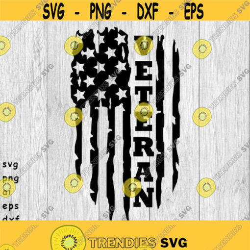 Distressed Veteran Vertical Flag svg png ai eps dxf DIGITAL FILES for Cricut CNC and other cut or print projects Design 183