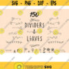 Divider svg Leaves SVG flourish svg Flourish Dividers svg text divider clipart divider svg file Text dividers Svg files for cricut