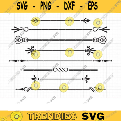 Dividers Borders SVG DXF Decorative text dividers frame borders svg dxf Cut Files for Cricut and Silhouette Commercial Use copy