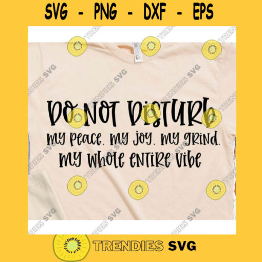 Do not disturb My peace My joy My grind My whole entire vibe svgWomens shirt svgMotivational qoute svgInspirational saying svg