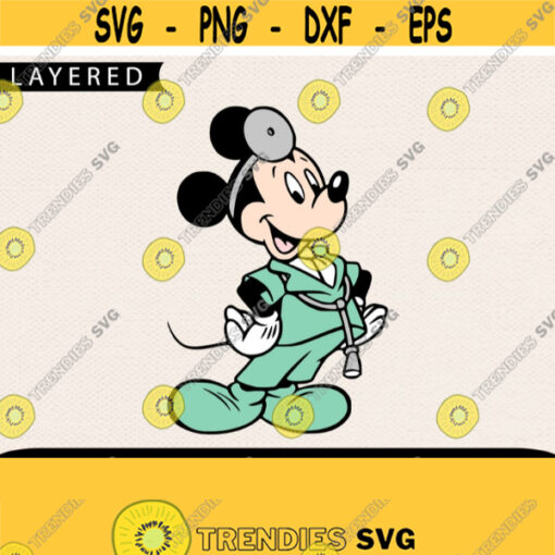 Doctor Mickey Svg Cricut Files Disney Svg Doctor Svg Mickey Mouse Svg Cartoon Svg Svg For Doctor Design 390