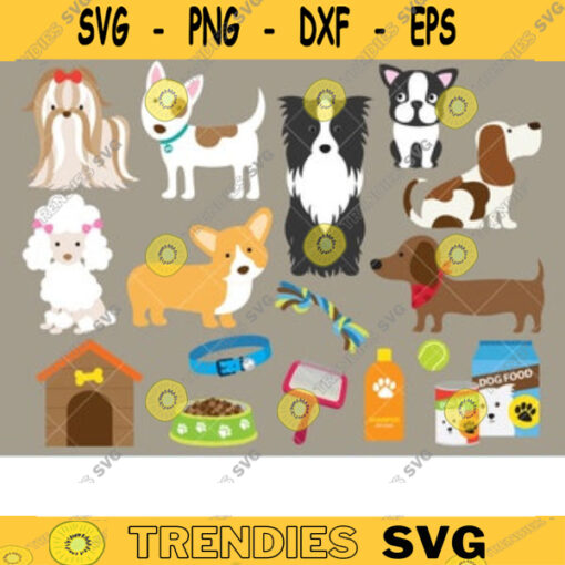 Dog Clipart Dog Clip Art Cute Dog Clipart Pet Clipart Poodle Clipart French Bulldog Clipart Shih Tzu Clipart Corgi Clipart Instant Download copy