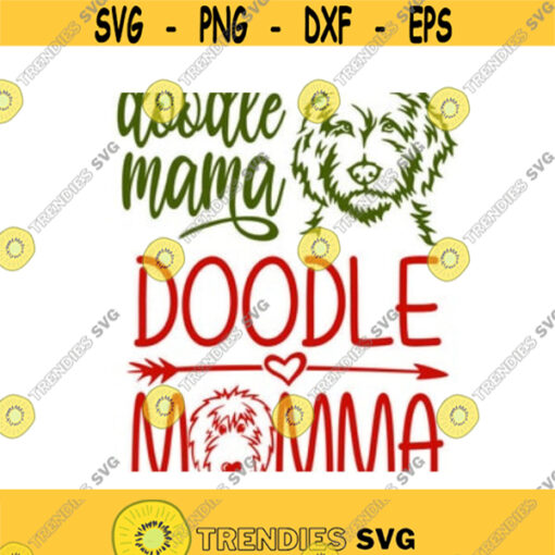 Dog Doodle Mama labradoodle aussiedoodle Cute Cuttable Design SVG PNG DXF eps Designs Cameo File Silhouette Design 19