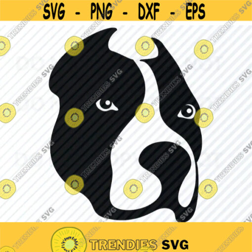 Dog Face SVG Files Dog head Vector Images Clipart Pitbull SVG Image For Cricut Dog Silhouettes Eps Png Dxf Clip Art dog face Design 689