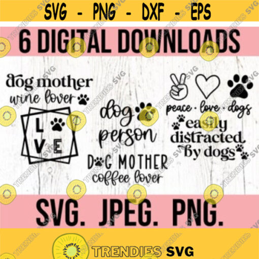 Dog Mama SVG Bundle Dog Lover SVG Instant Download Cricut Cut File Dog Mom Fur Mama Clipart Dog Clipart Dog Mother Dog Love Design 202