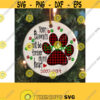 Dog Memorial SVG Dog Ornament SVG Dog Christmas SVG Buffalo Plaid Svg Pet Ornament Svg Dxf Ai Pdf Eps Png Jpeg Digital Cut Files