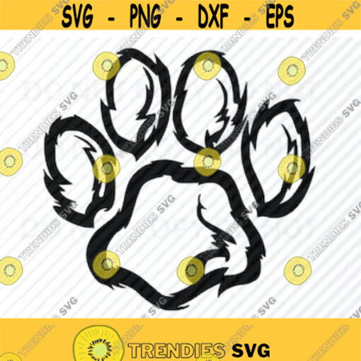 Dog Paw Print SVG Files Pawprint Vector Images Clipart Cutting Files SVG Image For Cricut Dog Silhouettes Eps Png Dxf Clip Art Design 335