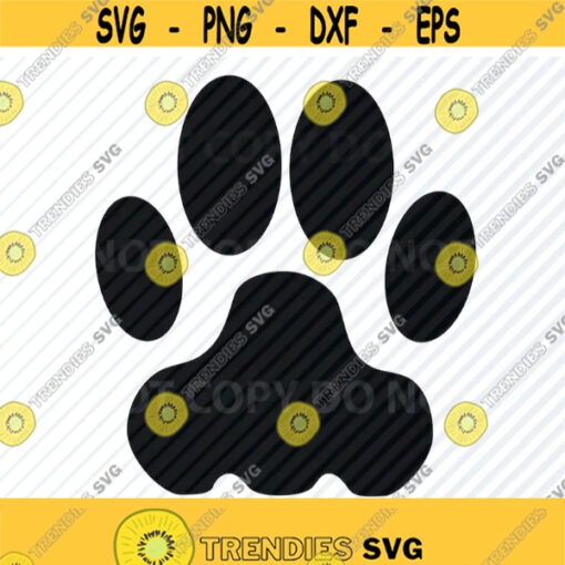 Dog Paw Print SVG Files Pawprint Vector Images Clipart Cutting Files SVG Image For Cricut Dog Silhouettes Eps Png Dxf Clip Art Design 666