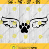 Dog Paw Wings Dog Angel Wings svg png ai eps dxf DIGITAL FILES for Cricut CNC and other cut or print projects Design 274
