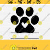 Dog Pet Cat Paw Print Svg Files for Cricut Custom Name Svg Split Monogram Svg Png Eps Dxf Pdf Vector File Digital File Silhouette Design 868