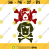 Dog Pirate cross bones Cuttable Design SVG PNG DXF eps Designs Cameo File Silhouette Design 1335
